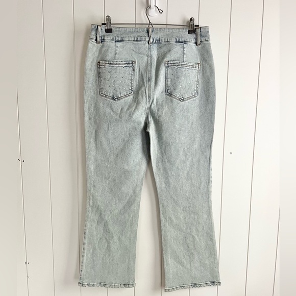 Generation Love Janet Crystal Denim Jeans  pants Women size 31 Light Blue NWT - Picture 3 of 11